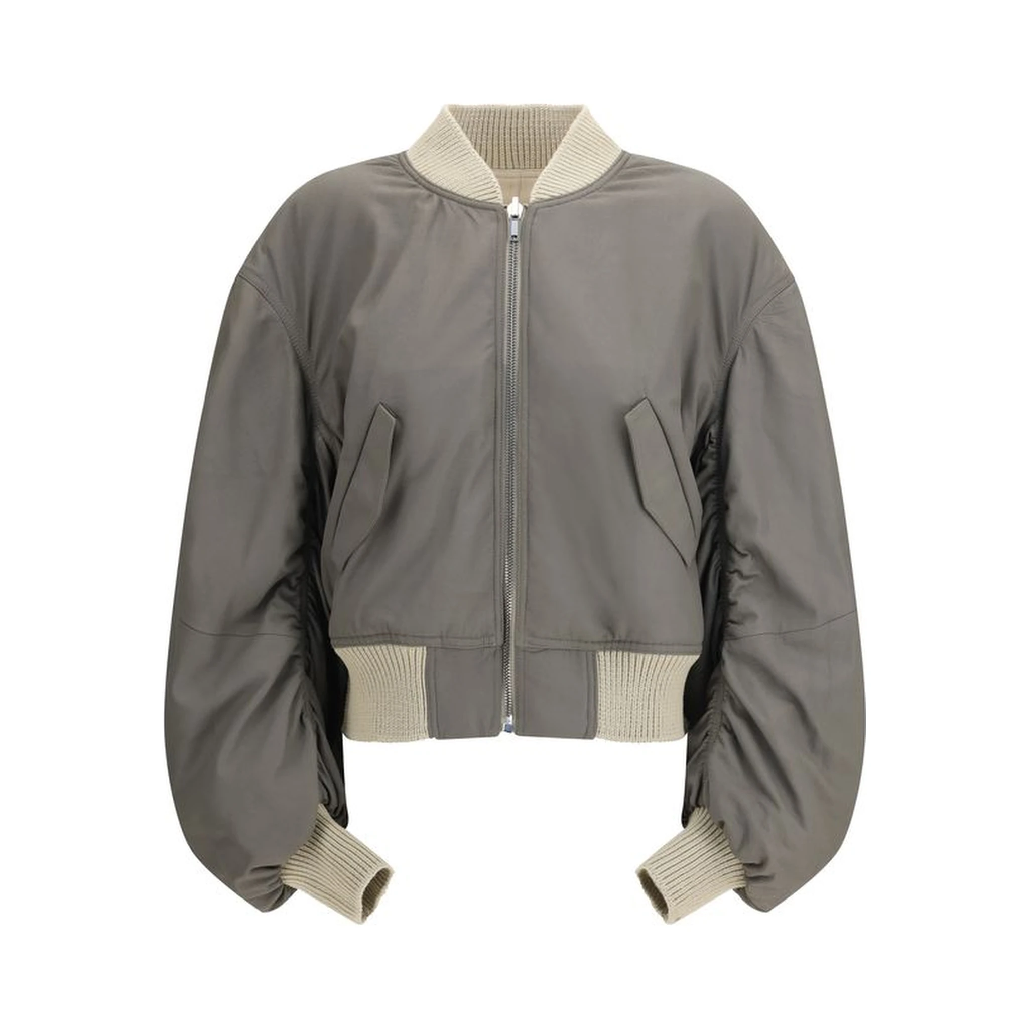 Beige Leather Jacket