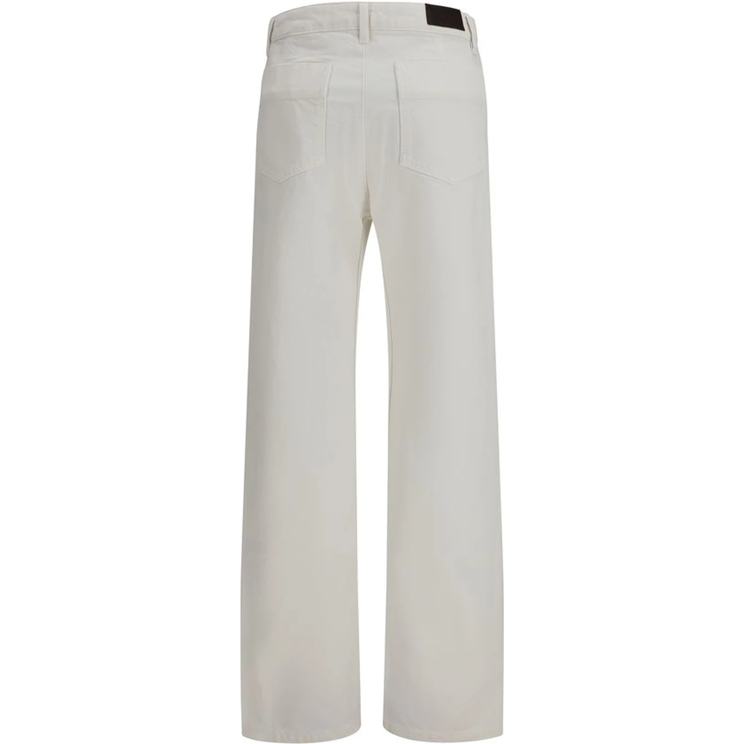 White Cotton Casual Pants