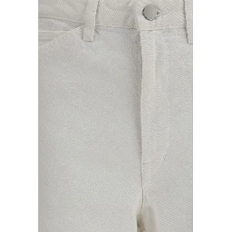 White Cotton Casual Pants