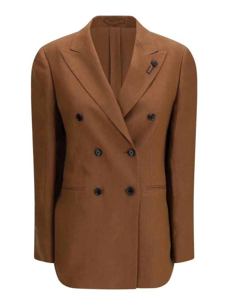 Brown Linen Blazer