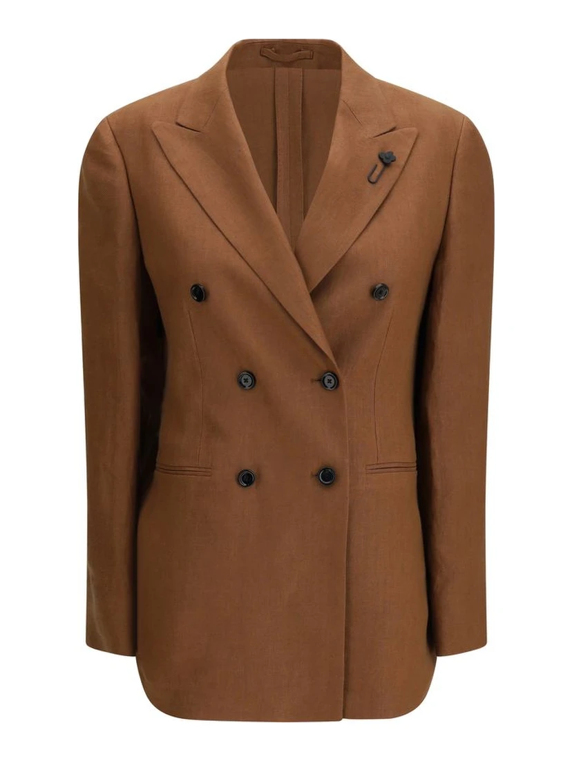 Brown Linen Blazer