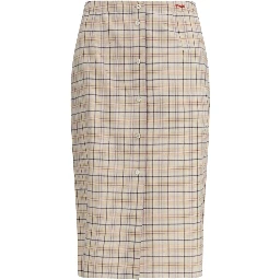 Multicolor Cotton Midi Skirt