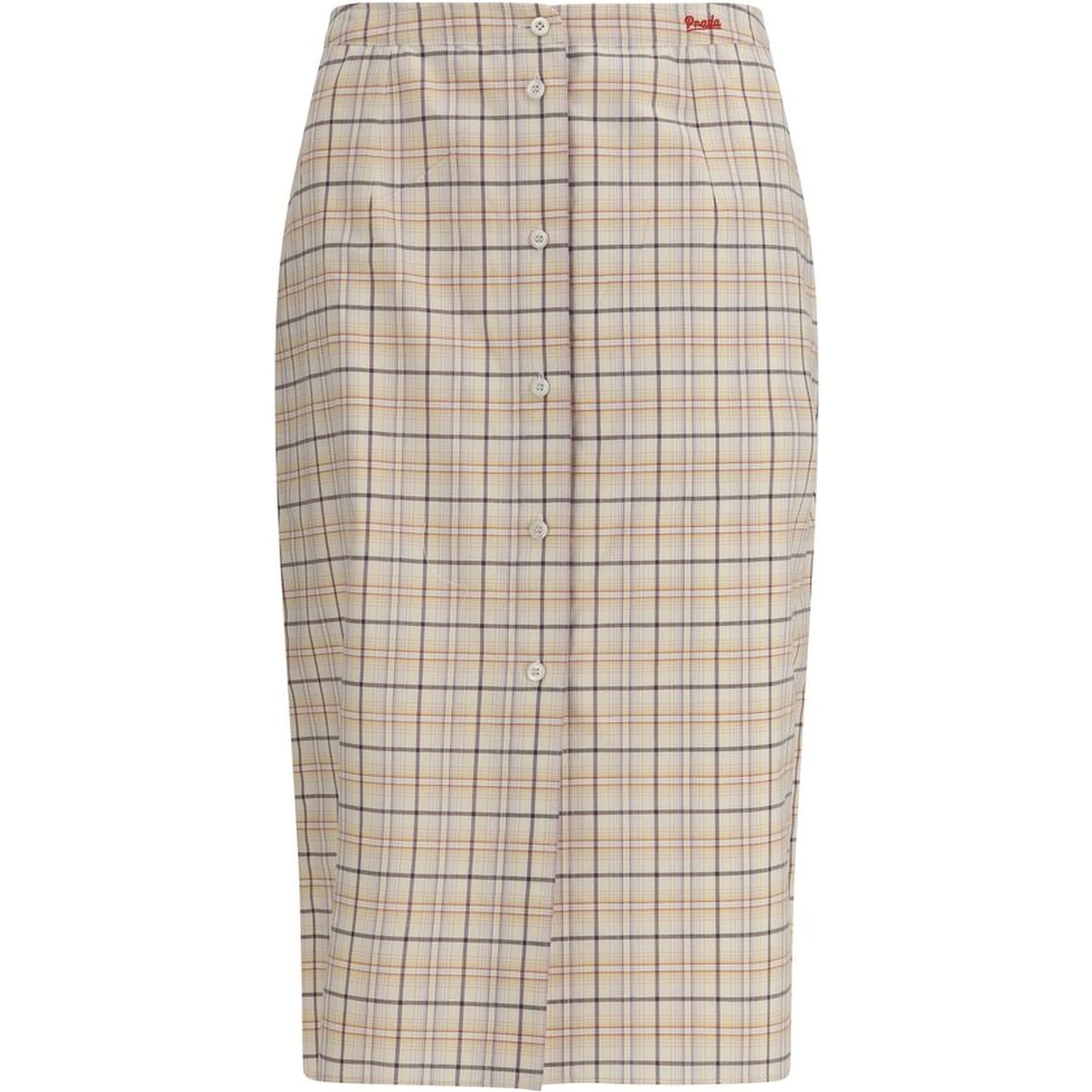 Multicolor Cotton Midi Skirt
