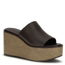 Brown Calf Leather Bos Taurus Platform Sandals