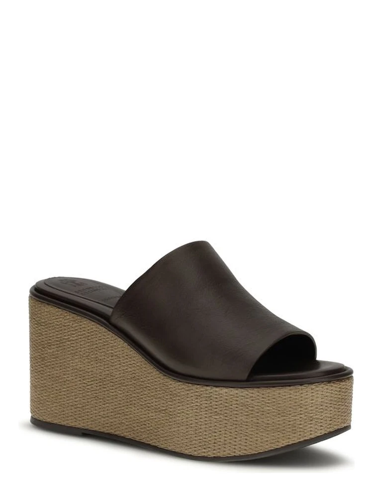 Brown Calf Leather Bos Taurus Platform Sandals alternative