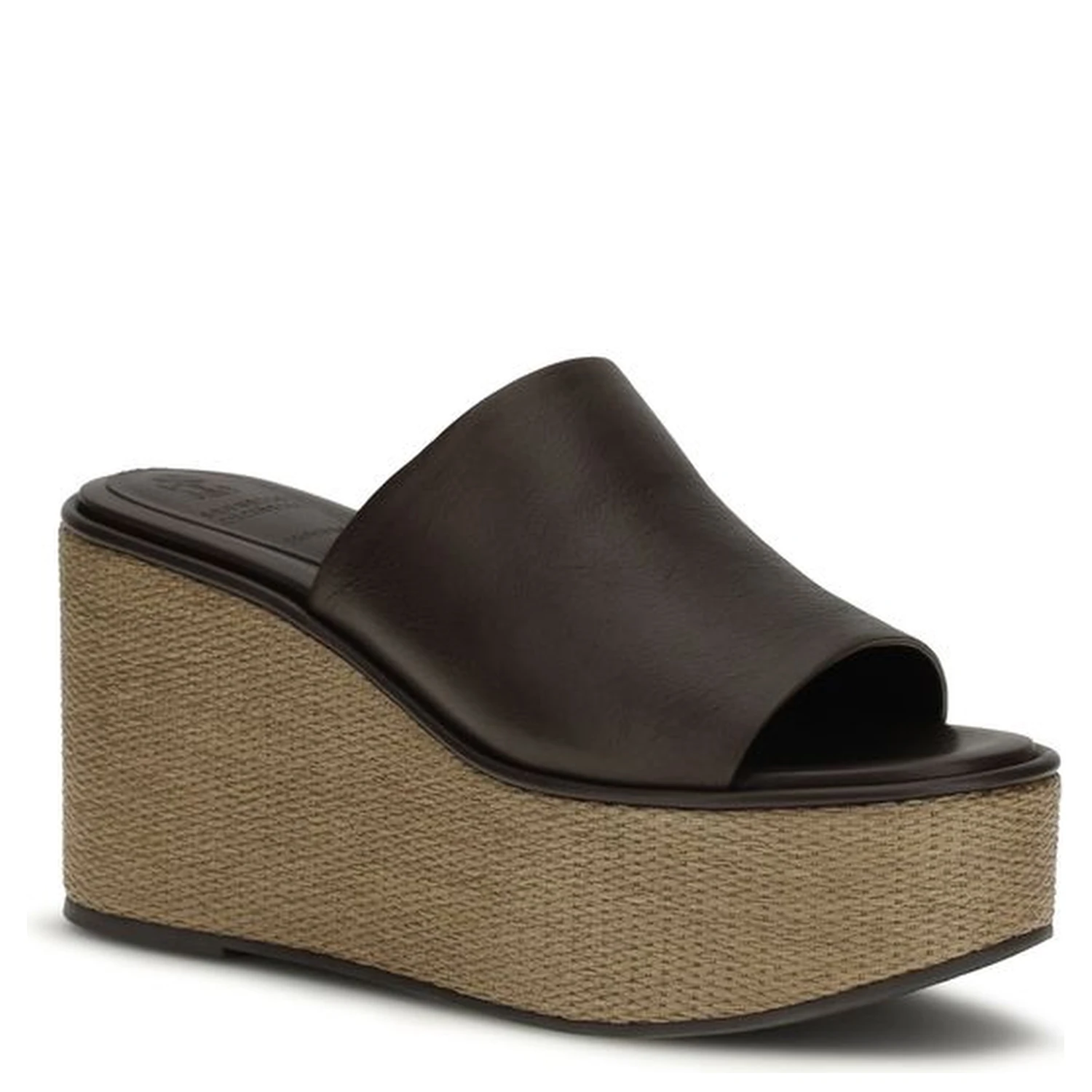 Brown Calf Leather Bos Taurus Platform Sandals