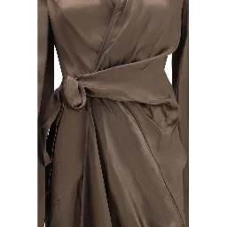 Brown Copper Casual Dress