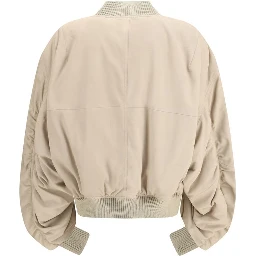 Beige Leather Jacket