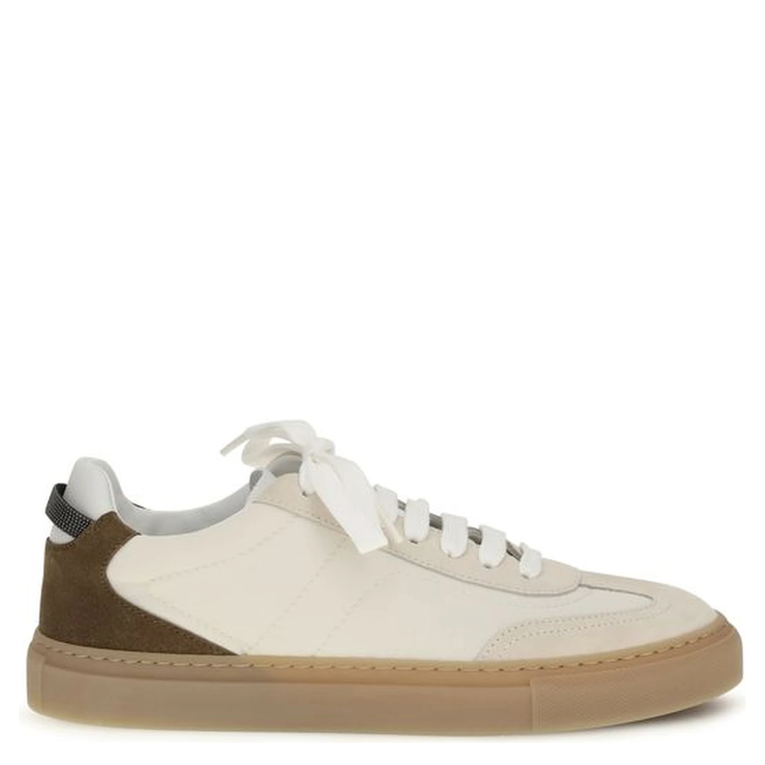 Beige Calf Leather Bos Taurus Sneakers