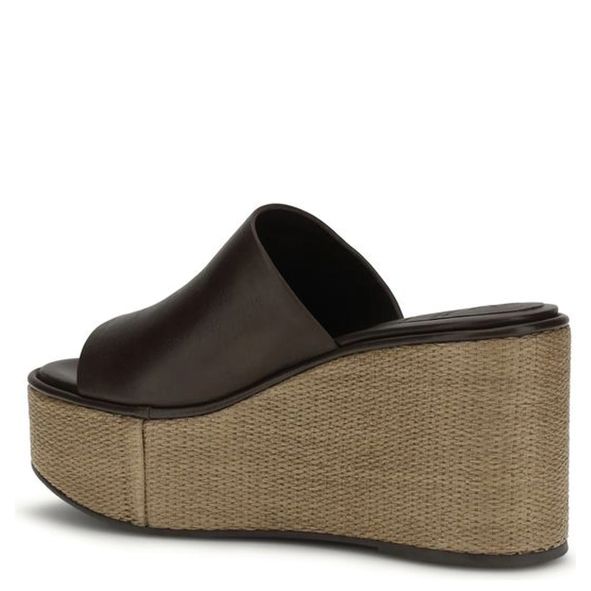 Brown Calf Leather Bos Taurus Platform Sandals