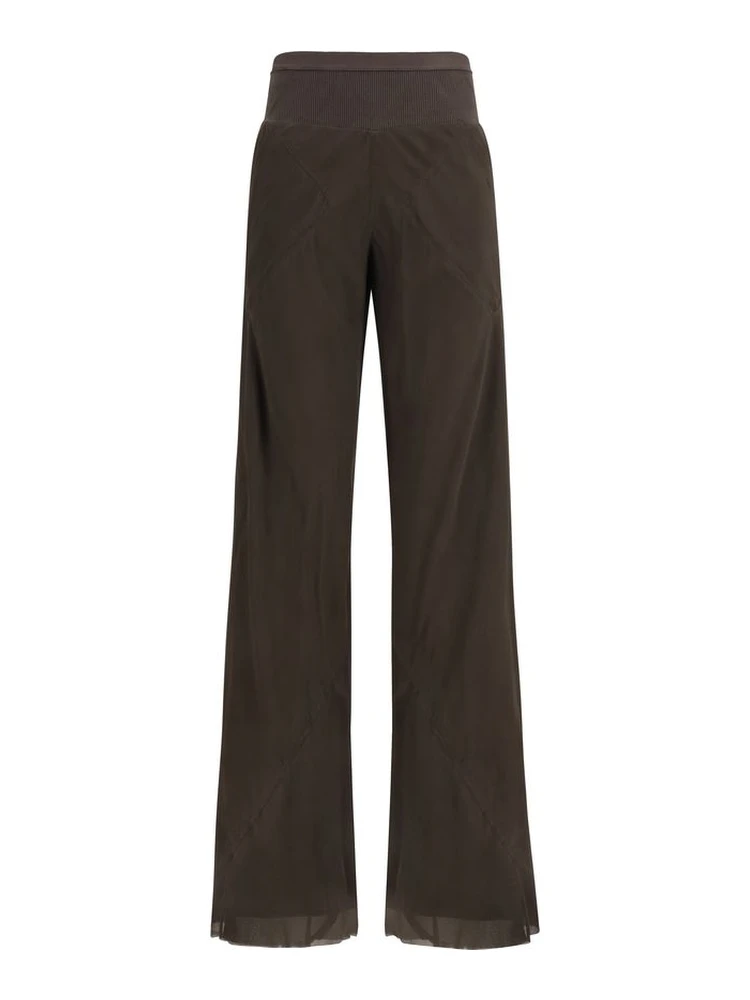 Brown Silk Casual Pants