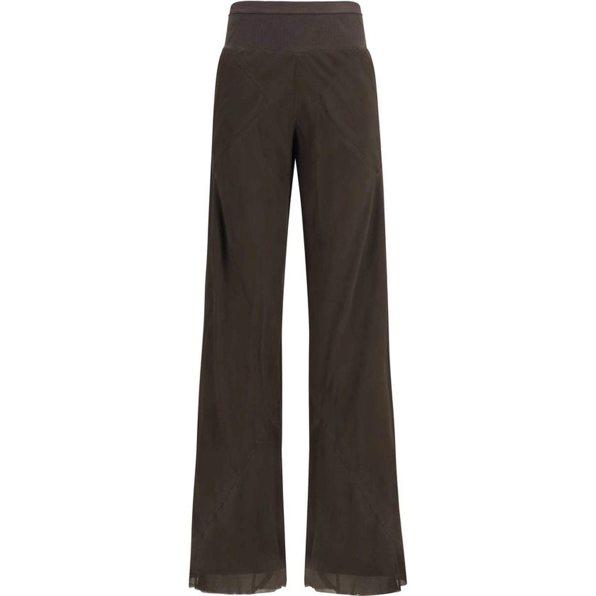 Brown Silk Casual Pants
