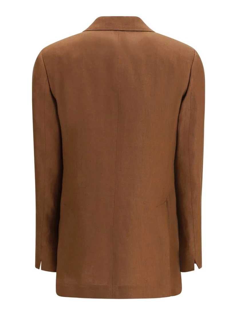 Brown Linen Blazer