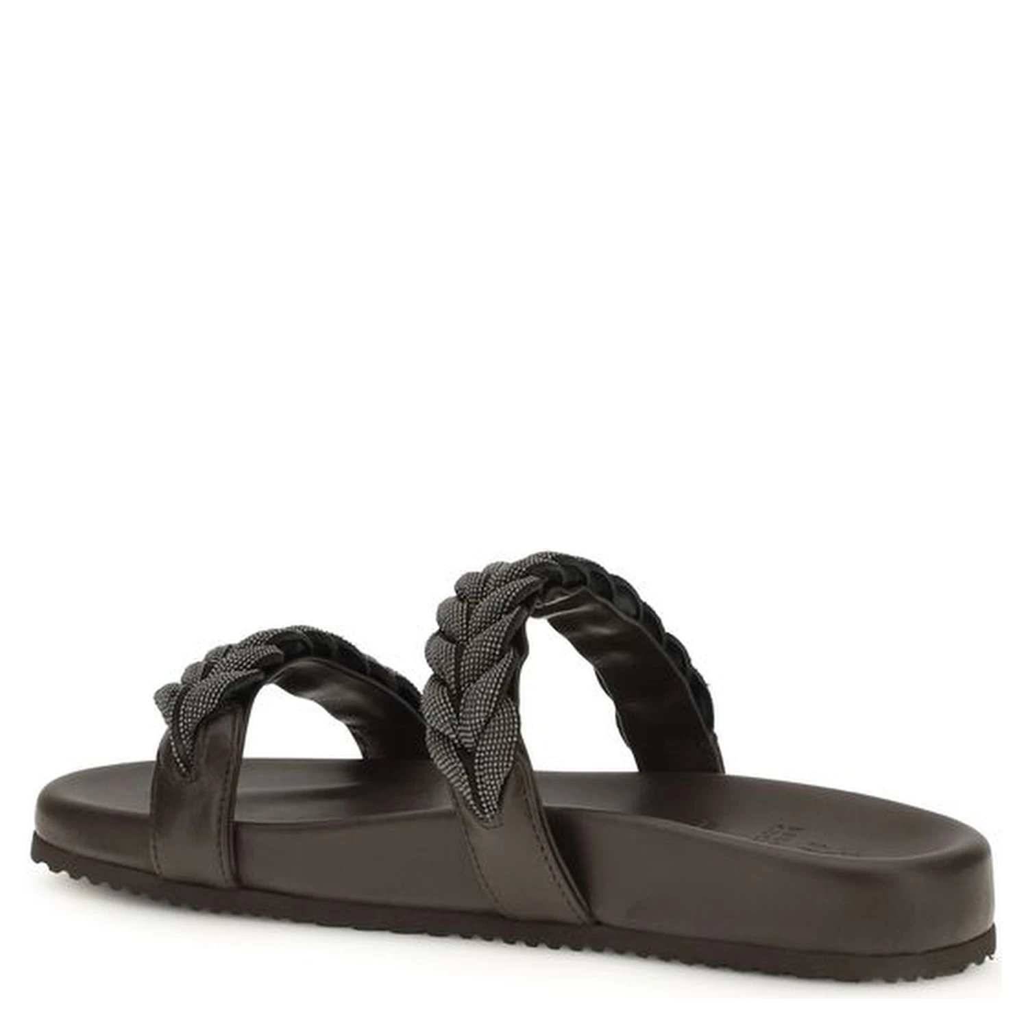 Brown Calf Leather Bos Taurus Flat Sandals