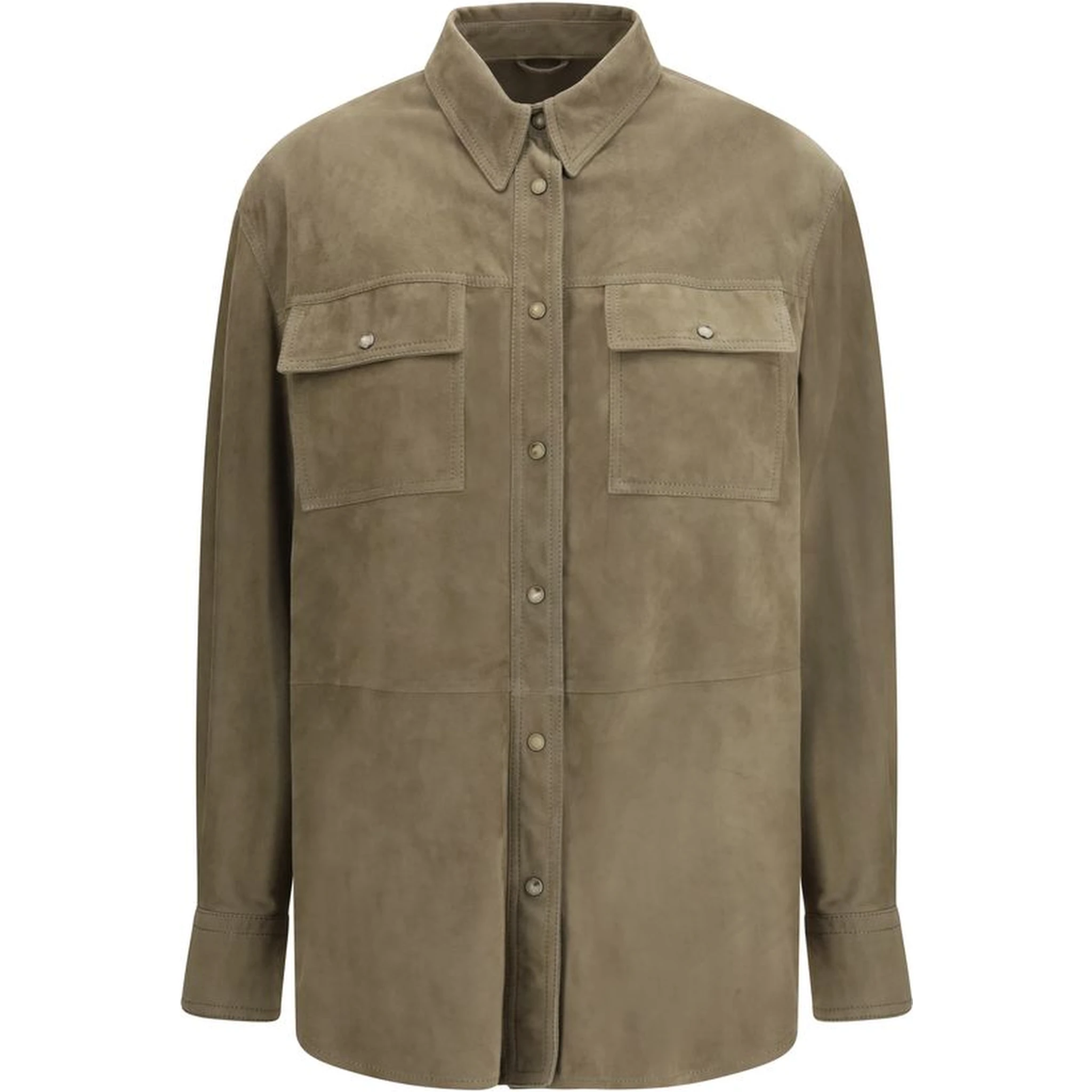 Bicolor Calf Leather Bos Taurus Dress Shirt