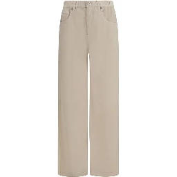 Beige Cotton Jeans Denim