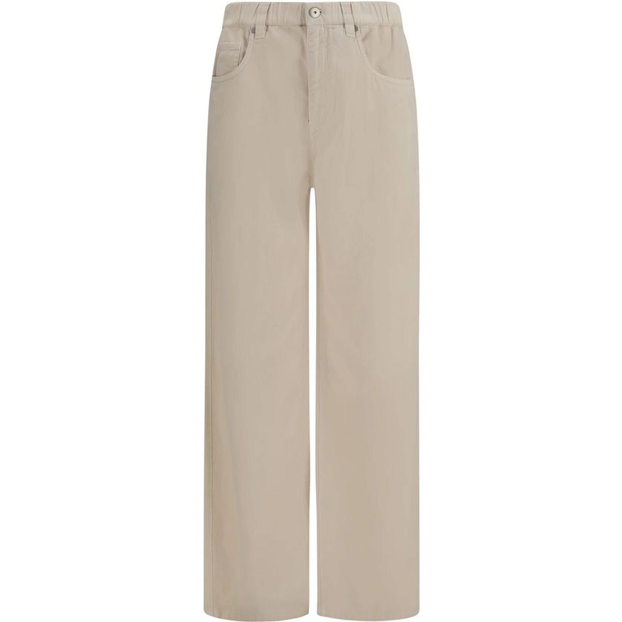 Beige Cotton Jeans Denim