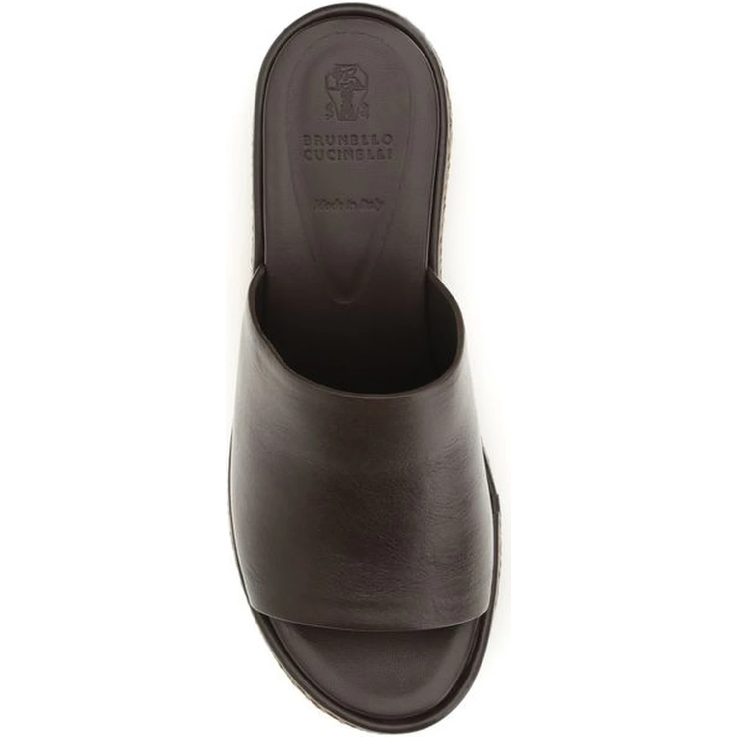 Brown Calf Leather Bos Taurus Platform Sandals