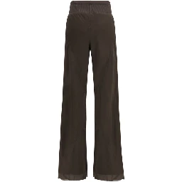 Brown Silk Casual Pants
