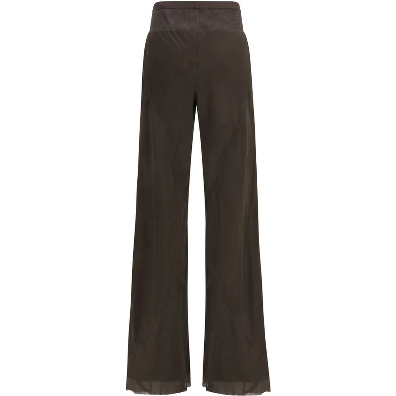 Brown Silk Casual Pants