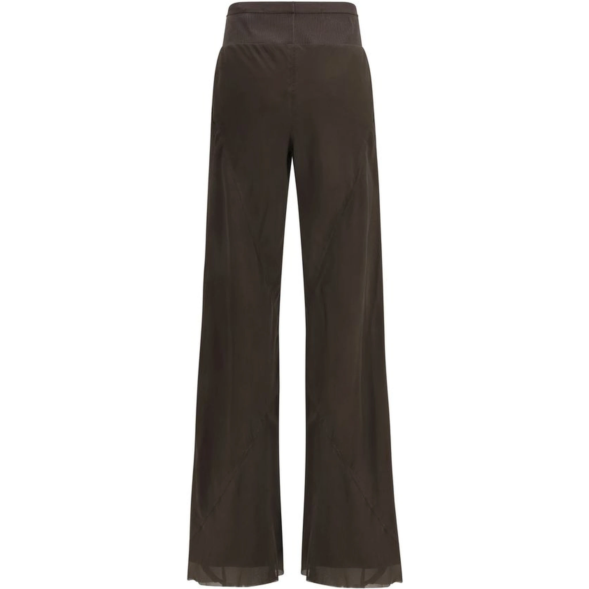 Brown Silk Casual Pants