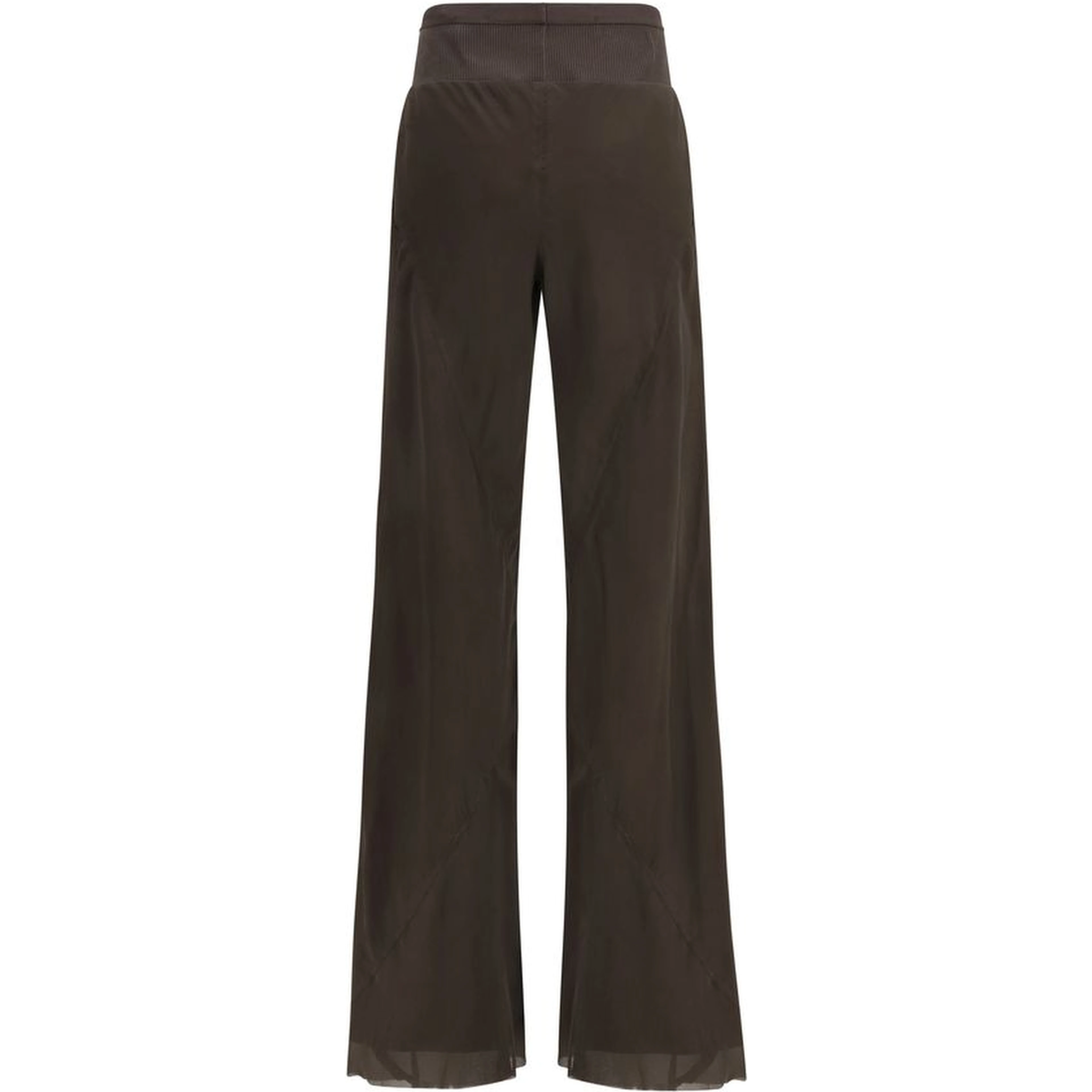 Brown Silk Casual Pants