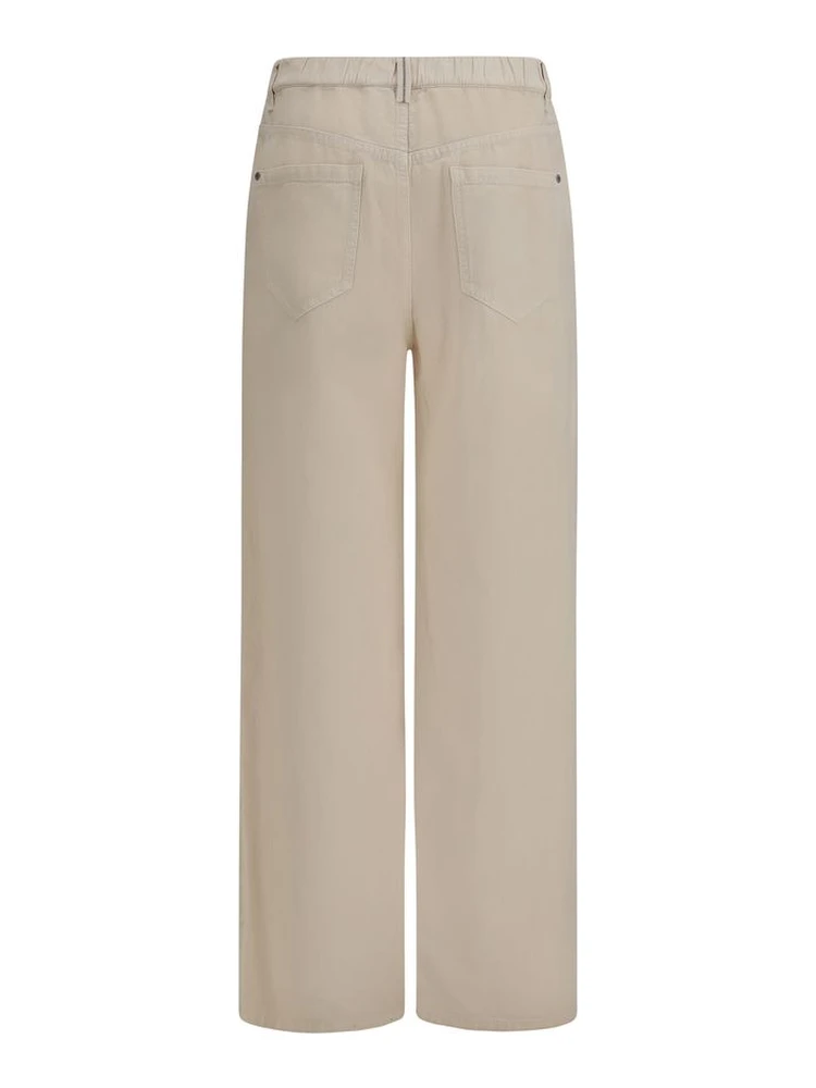 Beige Cotton Jeans Denim alternative