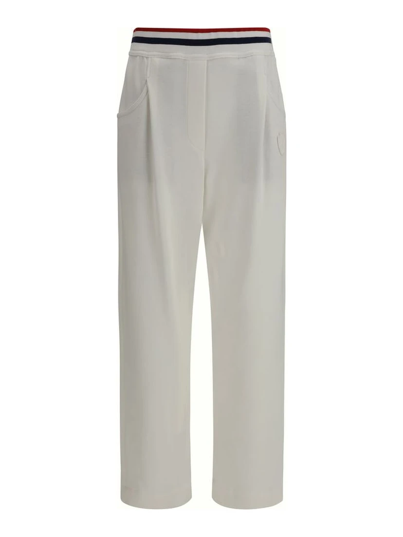 White Cotton Casual Pants