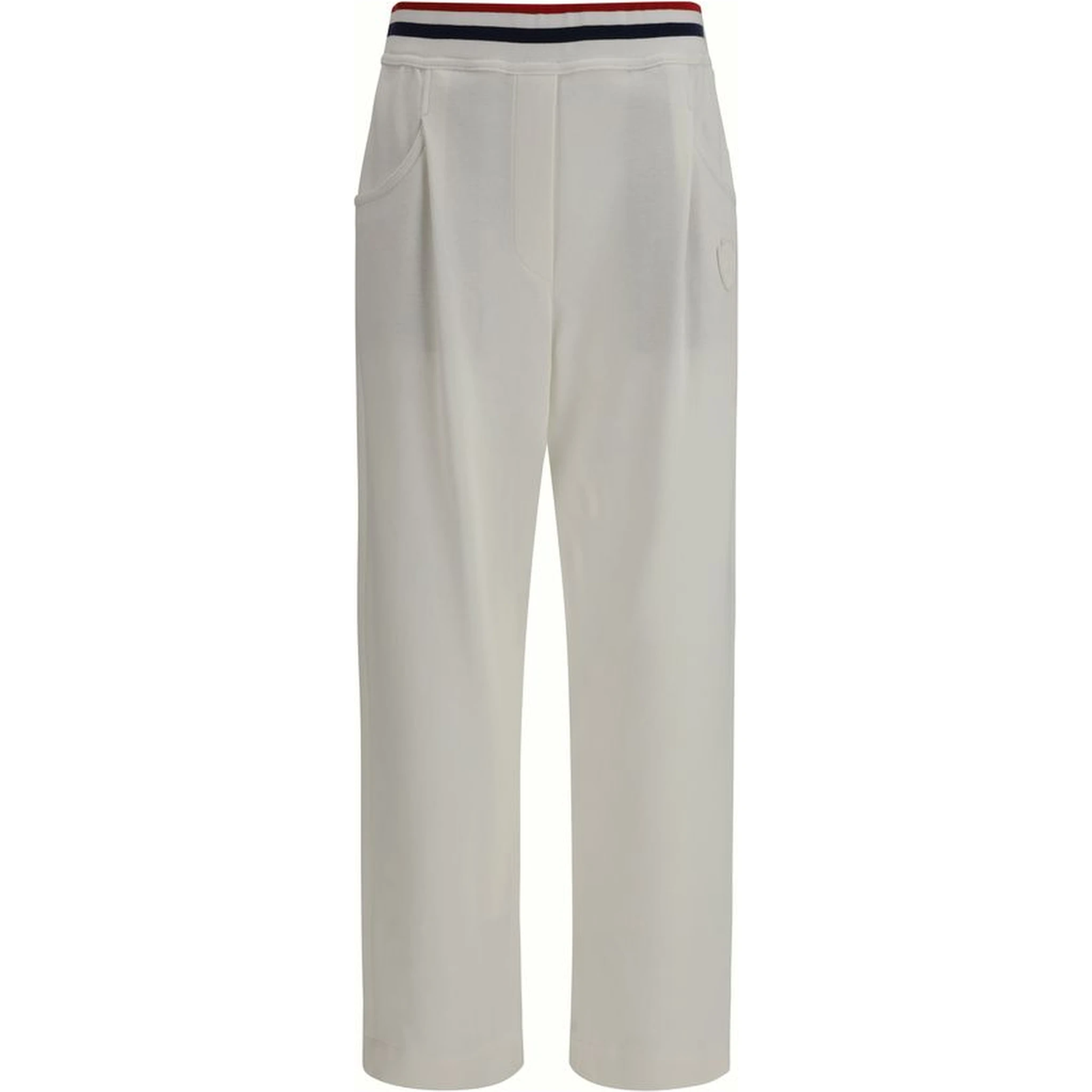 White Cotton Casual Pants