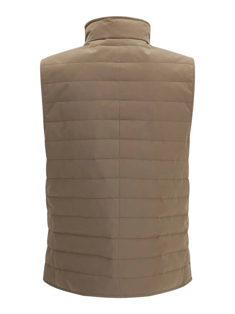 Beige Polyester Sleveless Jacket alternative