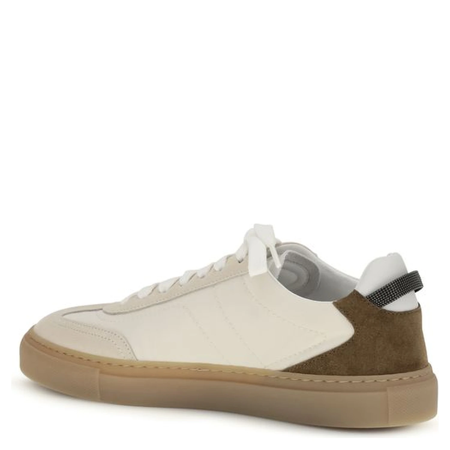 Beige Calf Leather Bos Taurus Sneakers