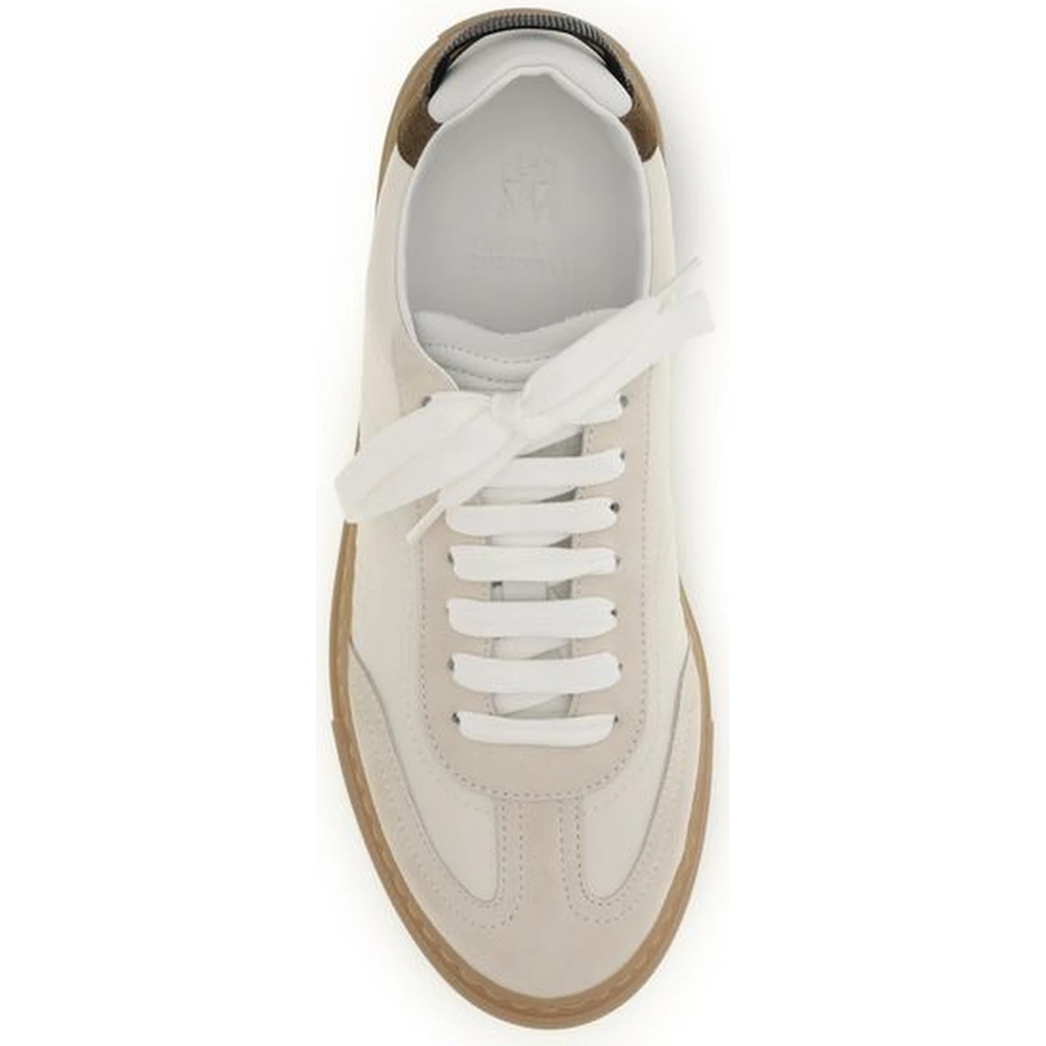 Beige Calf Leather Bos Taurus Sneakers