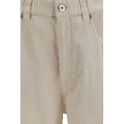 Beige Cotton Jeans Denim