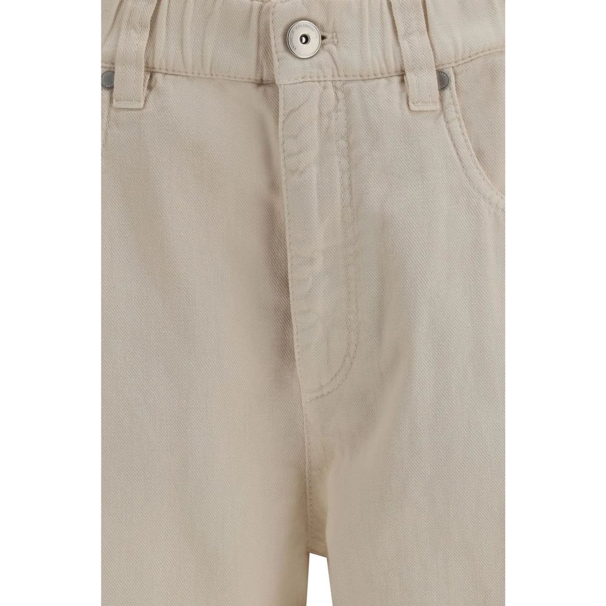 Beige Cotton Jeans Denim