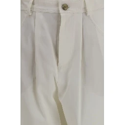Beige Silk Casual Pants