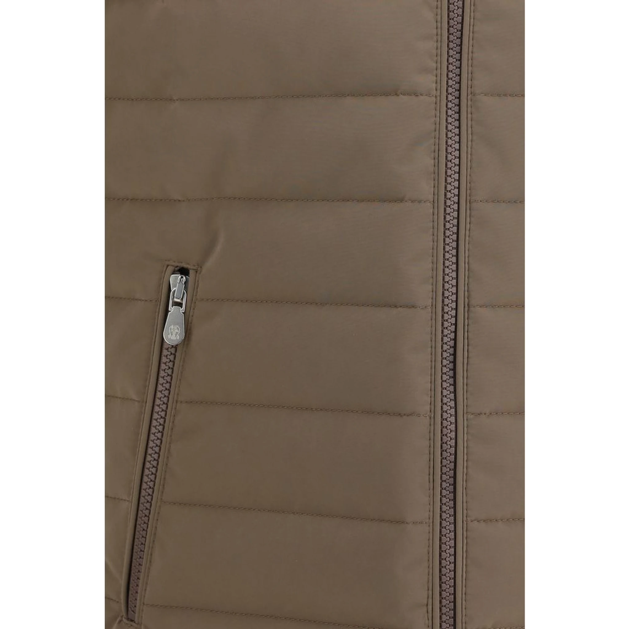 Beige Polyester Sleveless Jacket