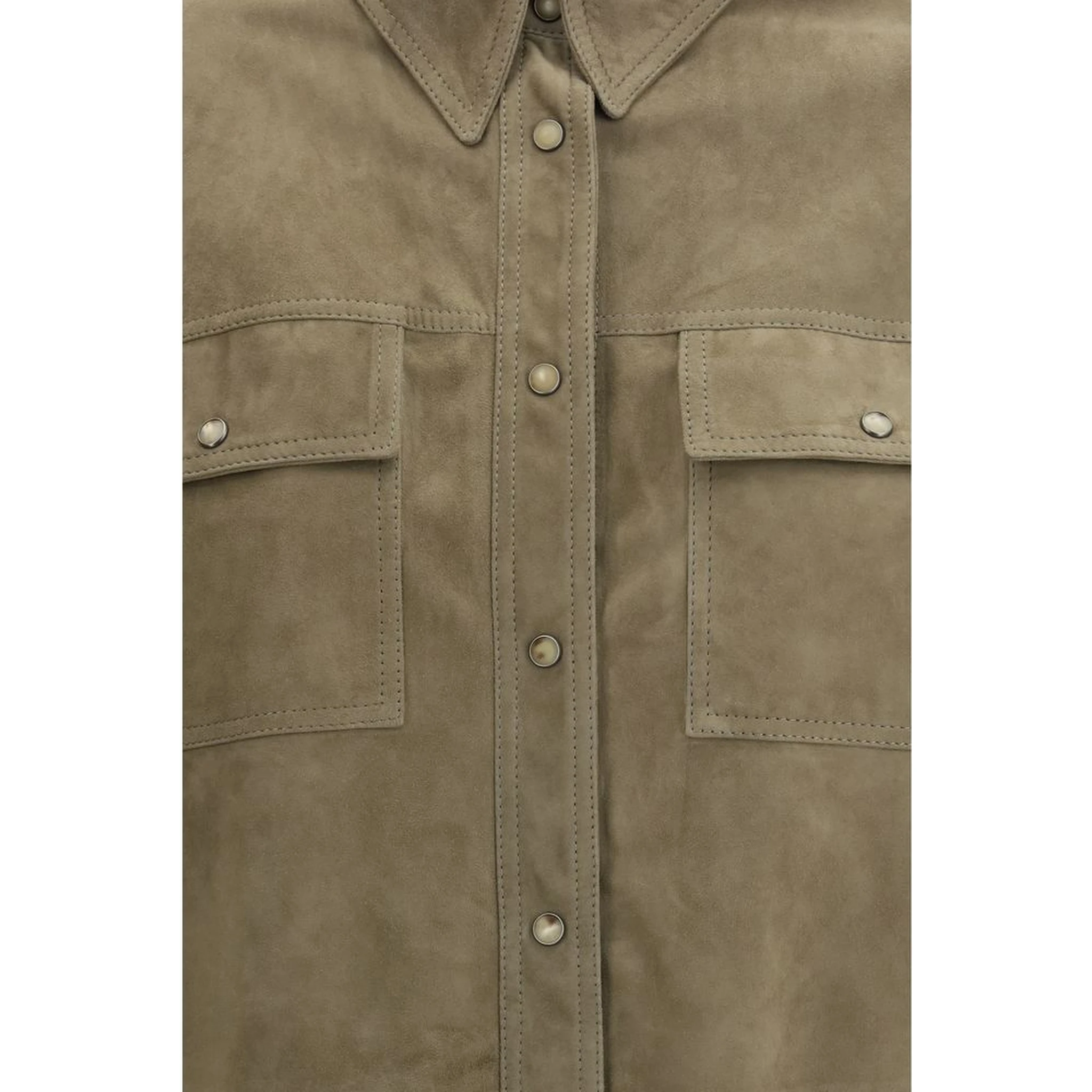 Bicolor Calf Leather Bos Taurus Dress Shirt