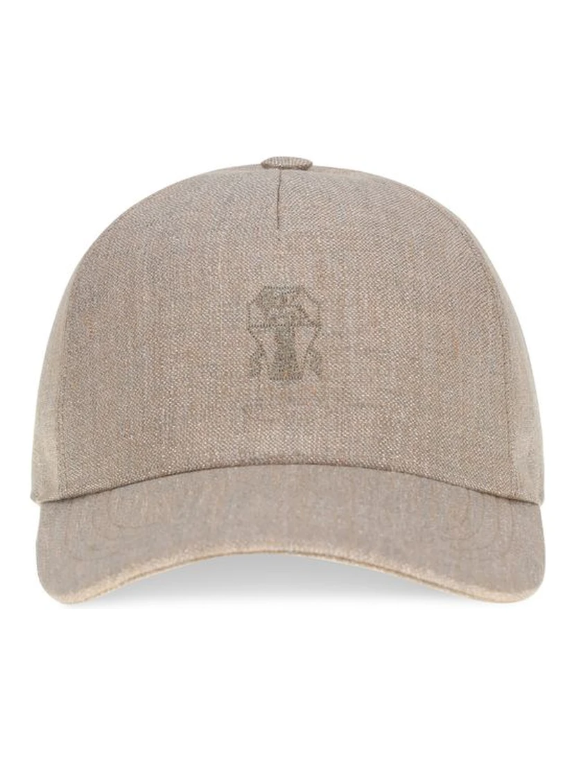 Beige Linen Cap (Baseball Hat)