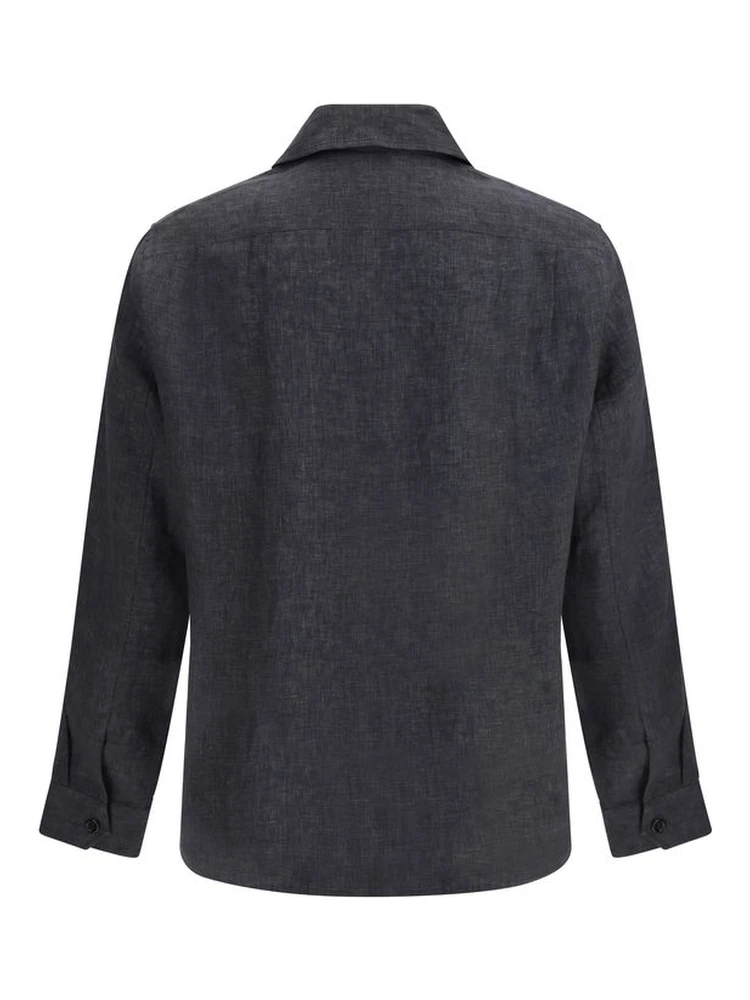 Gray Linen Pattern Shirt alternative