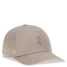 Beige Linen Cap (Baseball Hat)