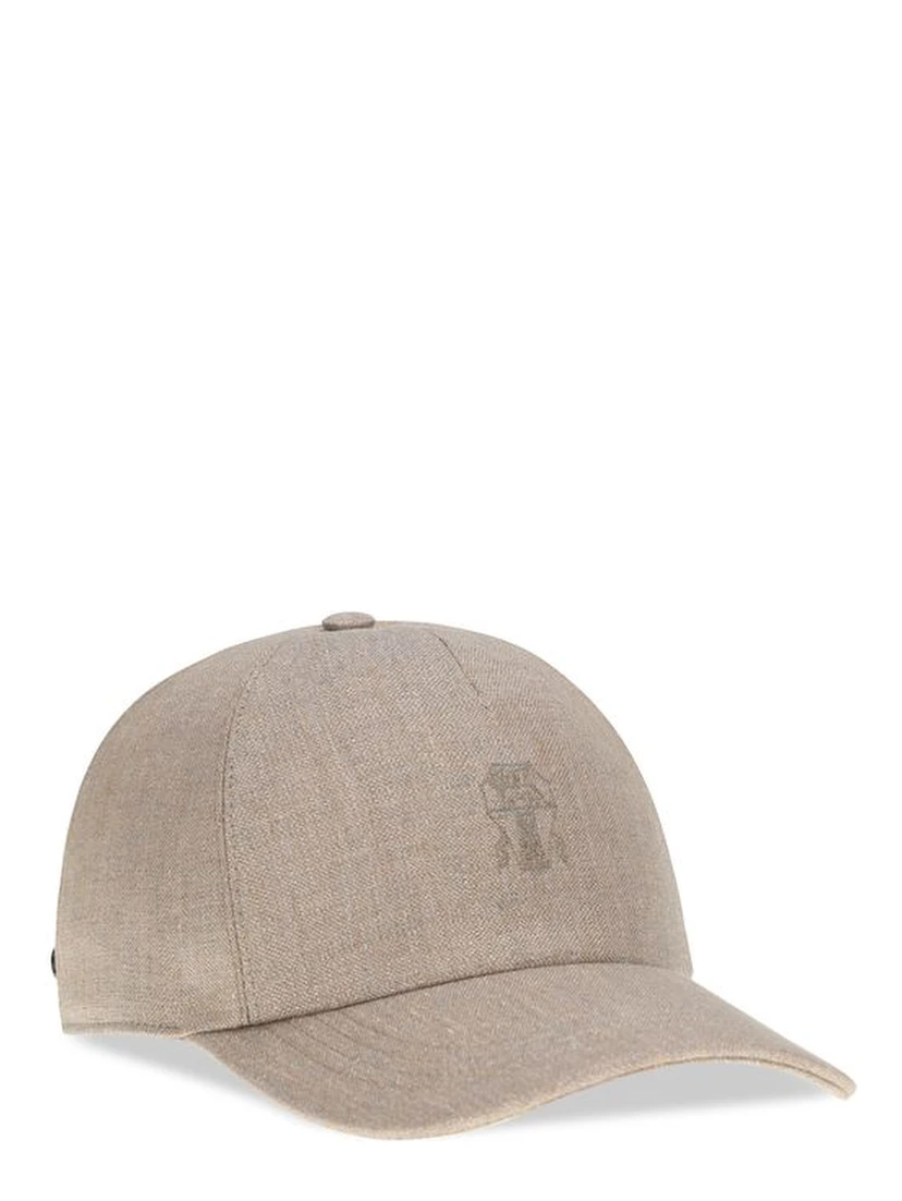 Beige Linen Cap (Baseball Hat)