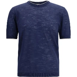 Blue Linen Shortsleeve Shirt