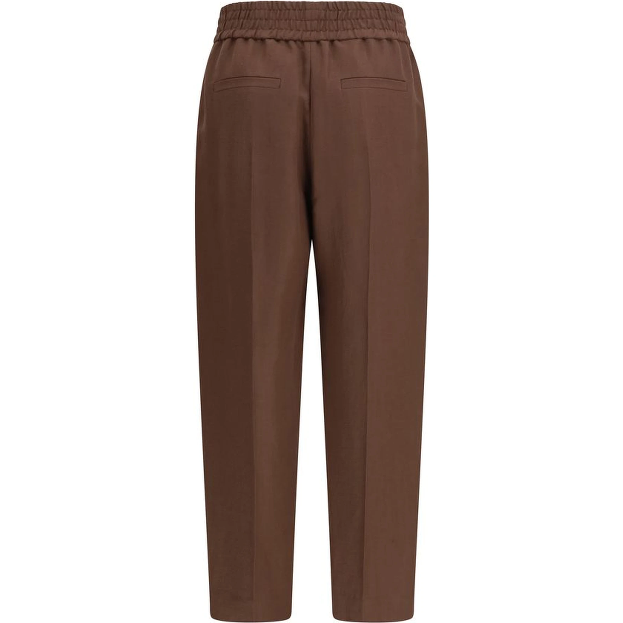 Brown Viscose Casual Pants