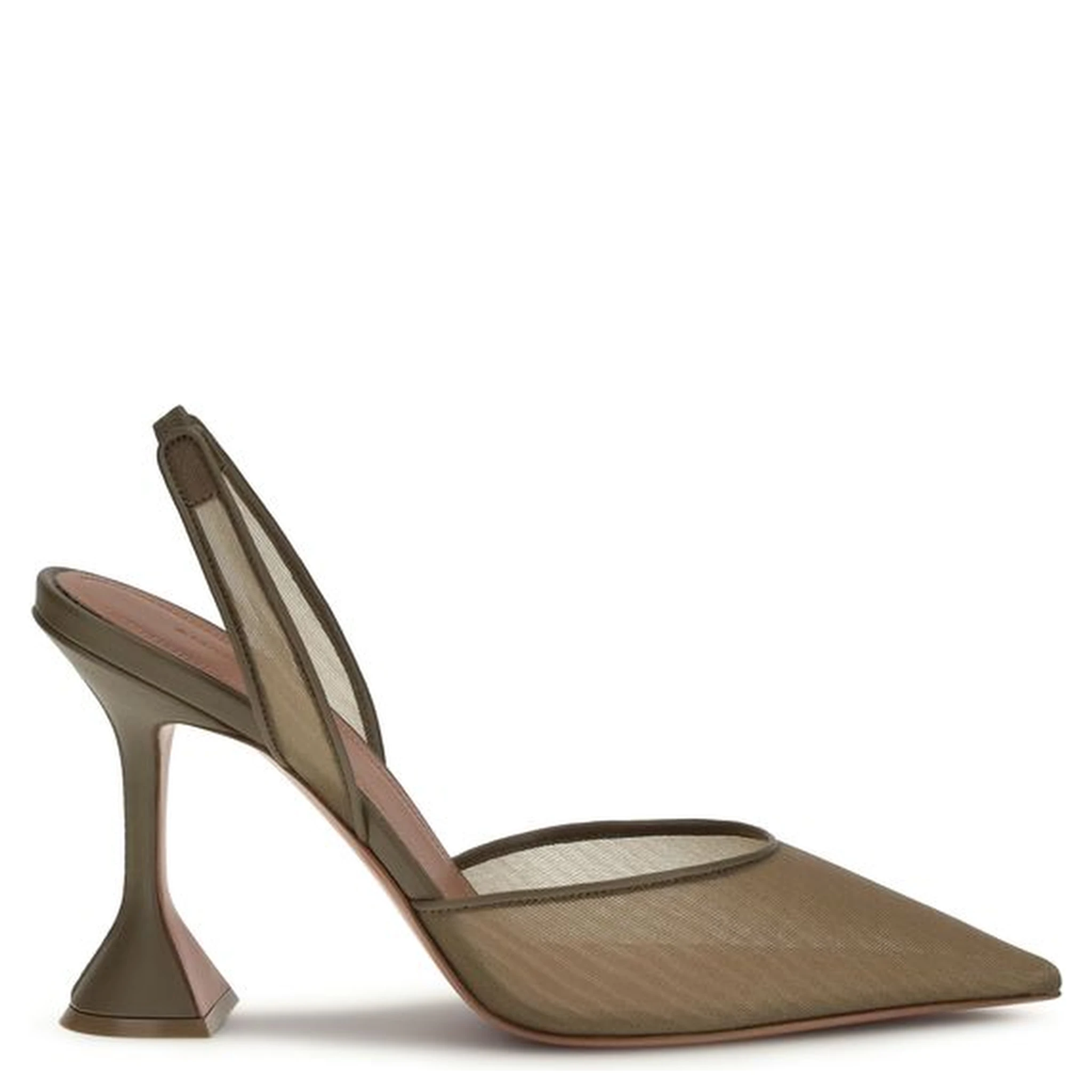 Brown Nylon Platform Pumps