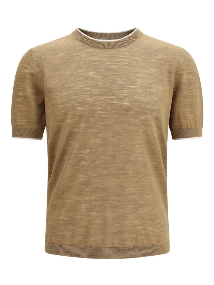 Beige Linen Shortsleeve Shirt