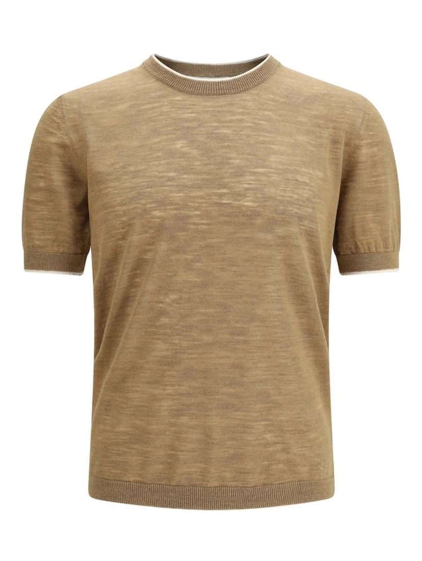 Beige Linen Shortsleeve Shirt