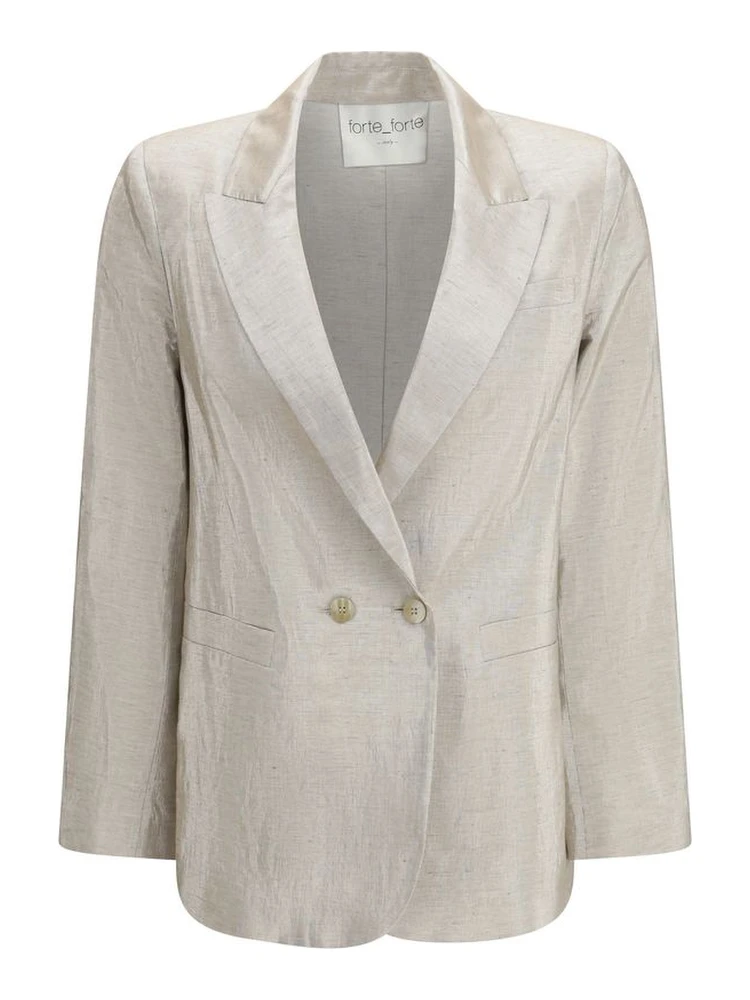 Silver Cotton Blazer