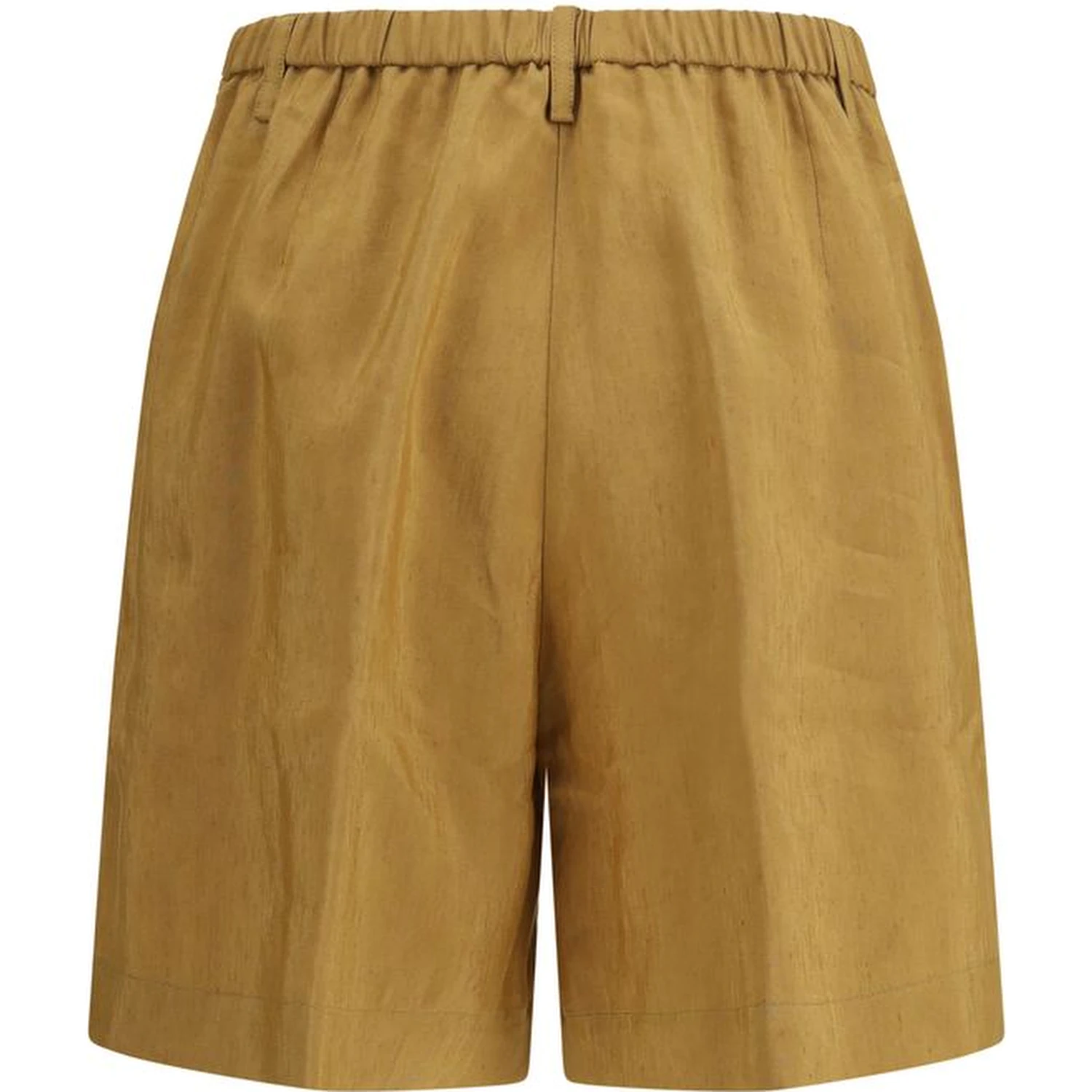 Beige Linen Bermuda Shorts