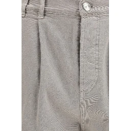 Brown Cotton Casual Pants