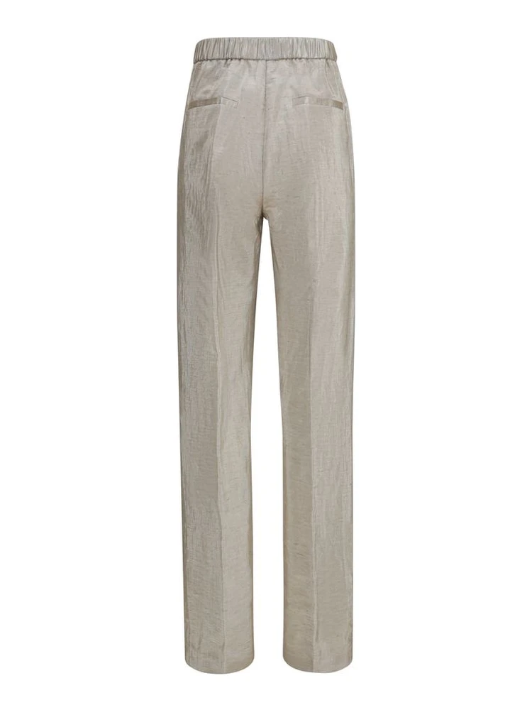 Silver Polyester Flared Pants alternative